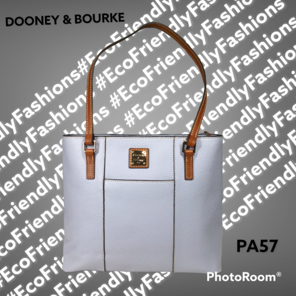 Dooney & Bourke Pebble Leather Lexington Shopper Tote in White